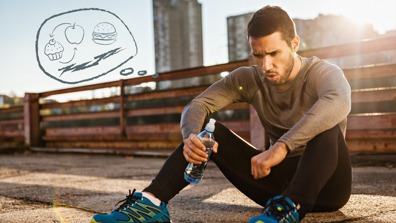 Man contemplating what to eat after exercise